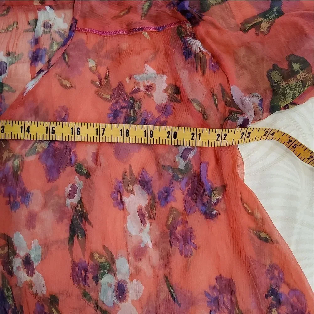 Free People Cheer Chiffon Katomi Cardigan Size L